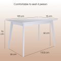 Obdélníkový jídelní stůl Pegasus Classic 120x76cm Bílý Daiva Casa